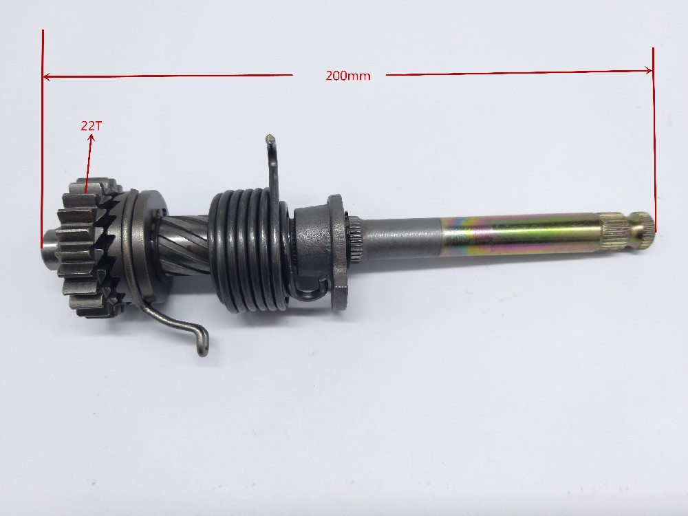 CD110 Motorcycle starter shaft assembly
